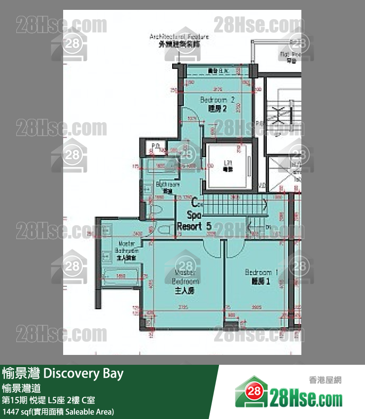 愉景灣 第15期 悅堤L5座2 C室 平面圖
