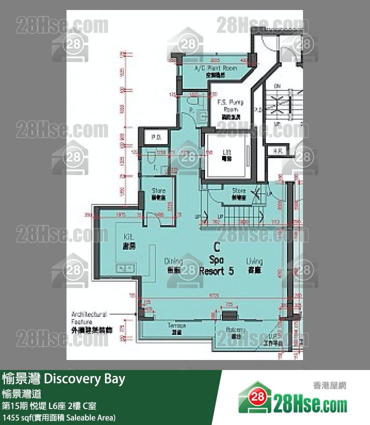 愉景灣 第15期 悅堤L6座2 C室 平面圖