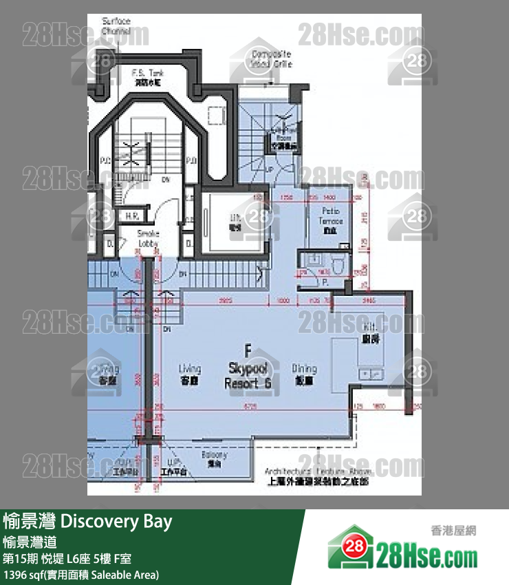 愉景灣 第15期 悅堤L6座5 F室 平面圖