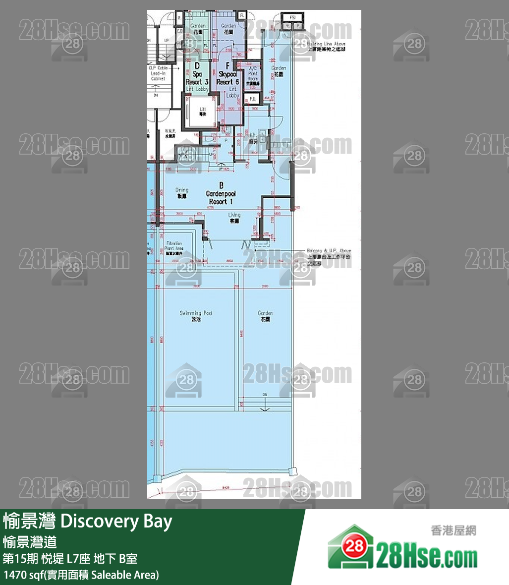 愉景灣 第15期 悅堤L7座地下 B室 平面圖