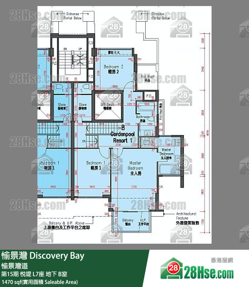 愉景灣 第15期 悅堤L7座地下 B室 平面圖