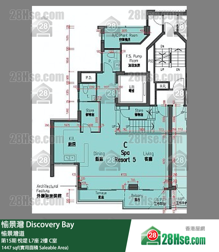 愉景灣 第15期 悅堤L7座2 C室 平面圖