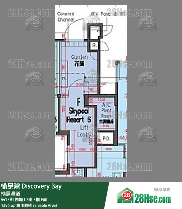 愉景灣 第15期 悅堤L7座5 F室 平面圖