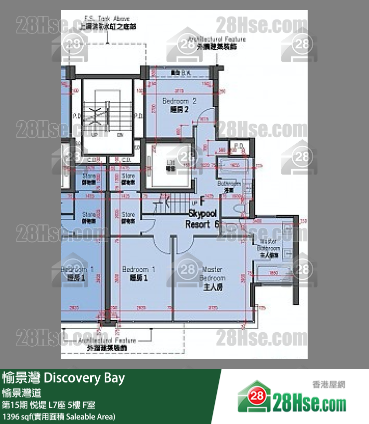 愉景灣 第15期 悅堤L7座5 F室 平面圖