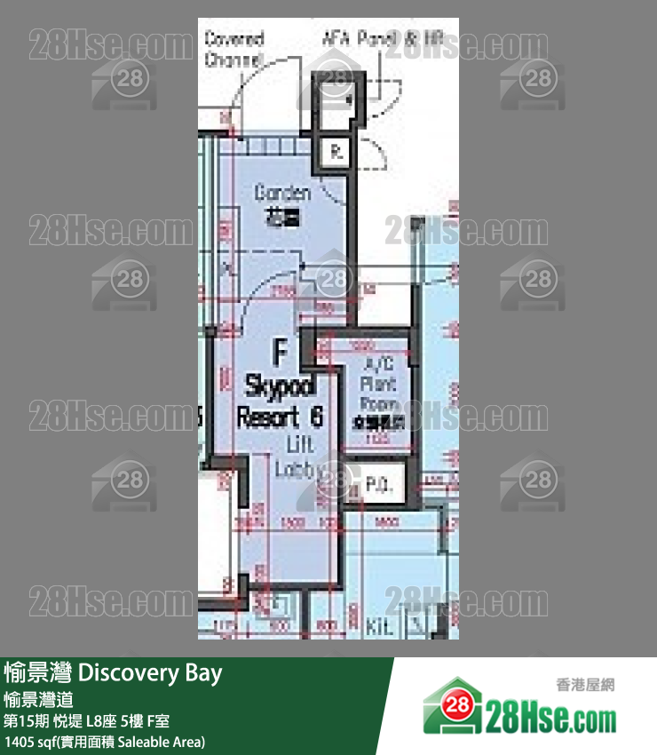 愉景灣 第15期 悅堤L8座5 F室 平面圖