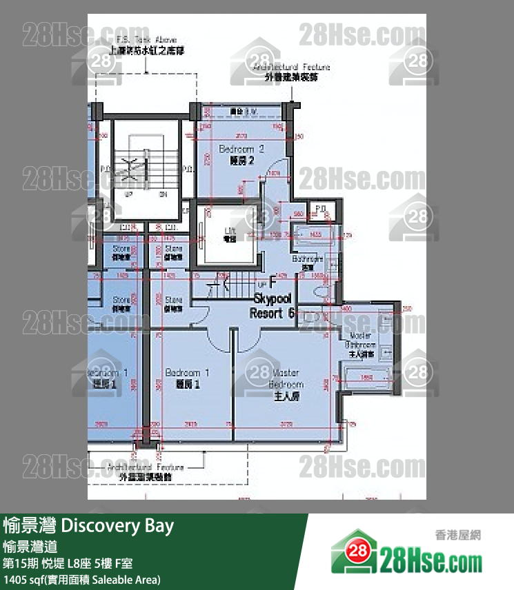 愉景灣 第15期 悅堤L8座5 F室 平面圖