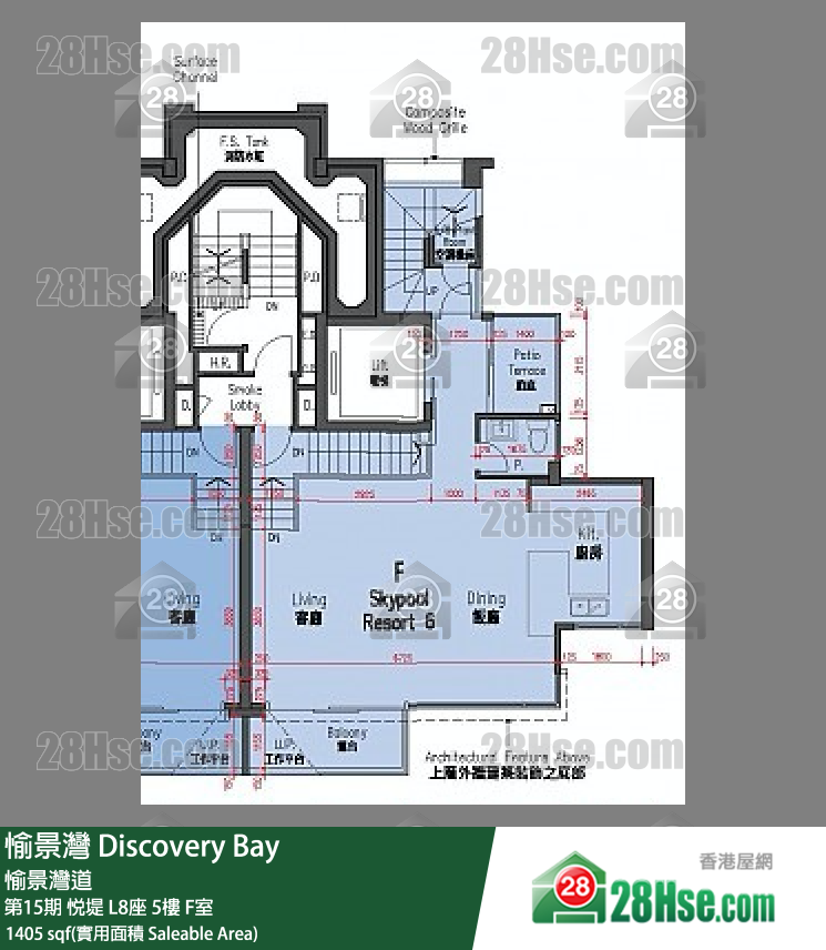 愉景灣 第15期 悅堤L8座5 F室 平面圖