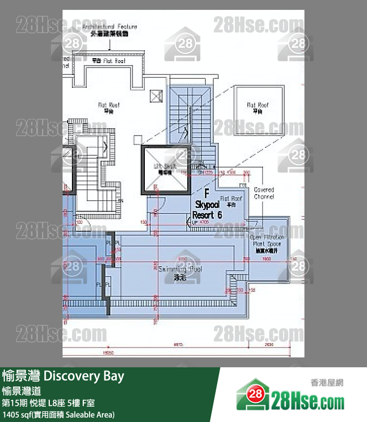 愉景灣 第15期 悅堤L8座5 F室 平面圖