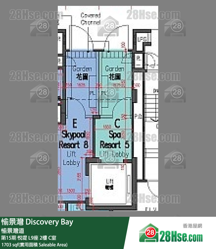 愉景灣 第15期 悅堤L9座2 C室 平面圖