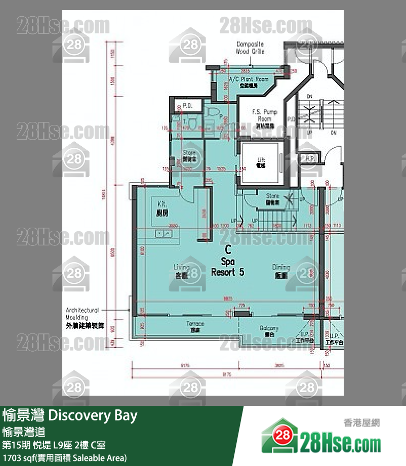 愉景灣 第15期 悅堤L9座2 C室 平面圖