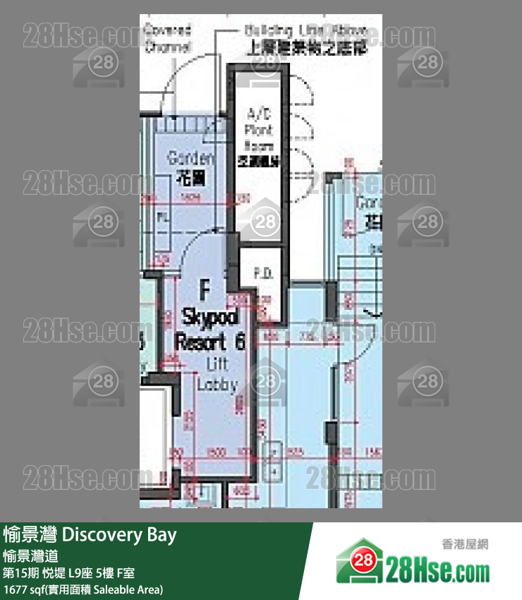愉景灣 第15期 悅堤L9座5 F室 平面圖