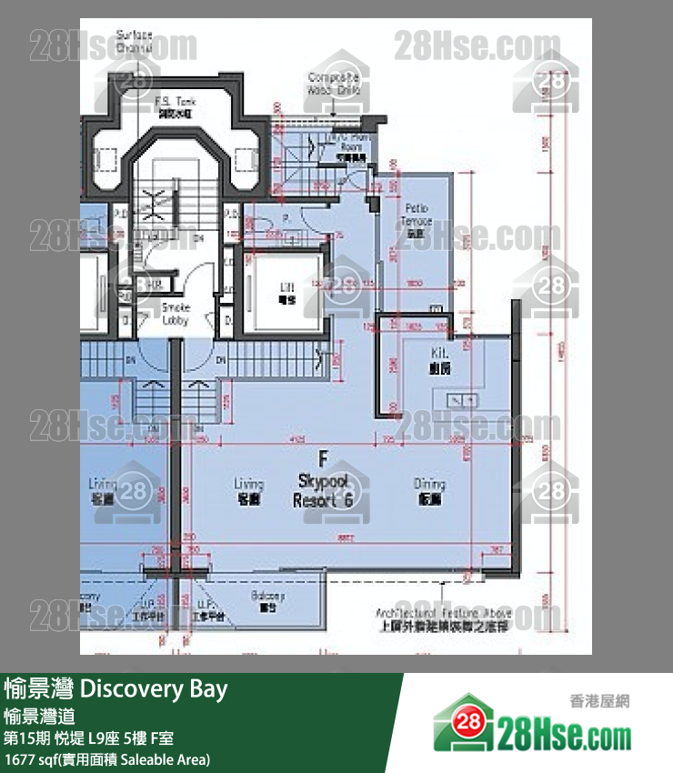 愉景灣 第15期 悅堤L9座5 F室 平面圖