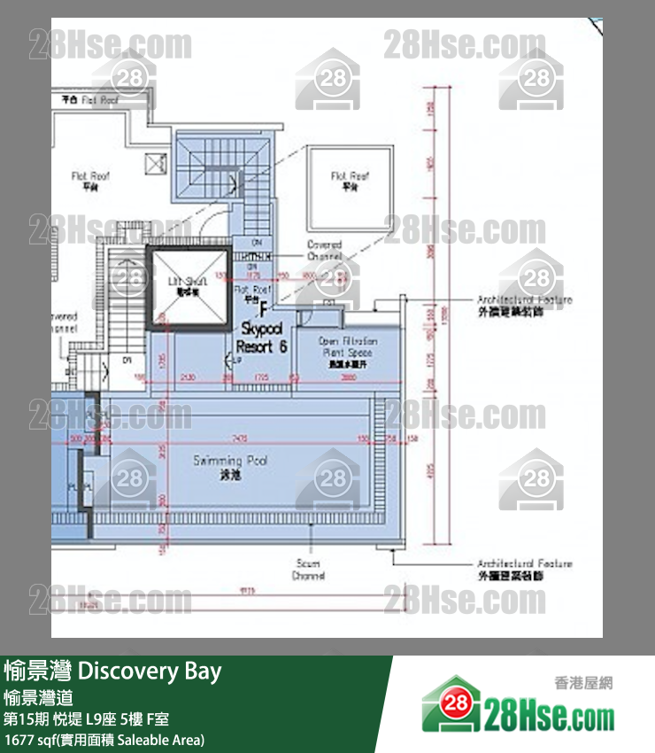 愉景灣 第15期 悅堤L9座5 F室 平面圖