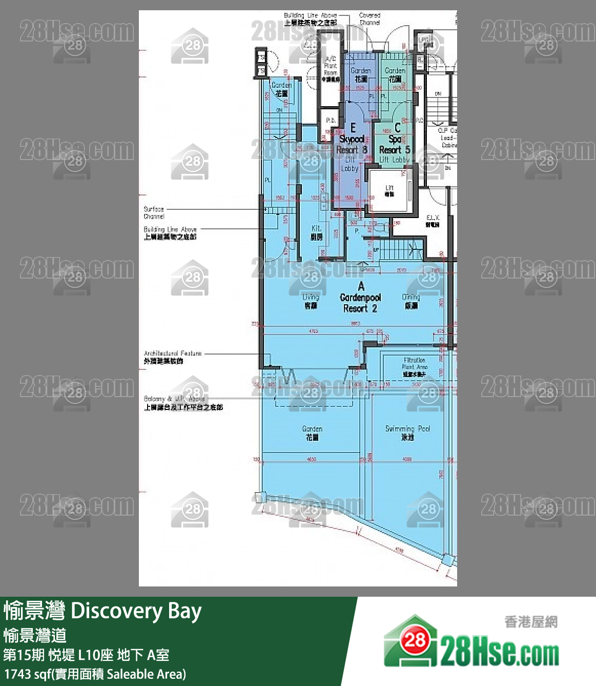 愉景灣 第15期 悅堤L10座地下 A室 平面圖