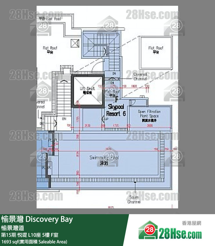 愉景灣 第15期 悅堤L10座5 F室 平面圖