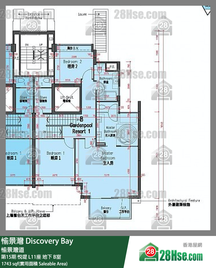 愉景灣 第15期 悅堤L11座地下 B室 平面圖