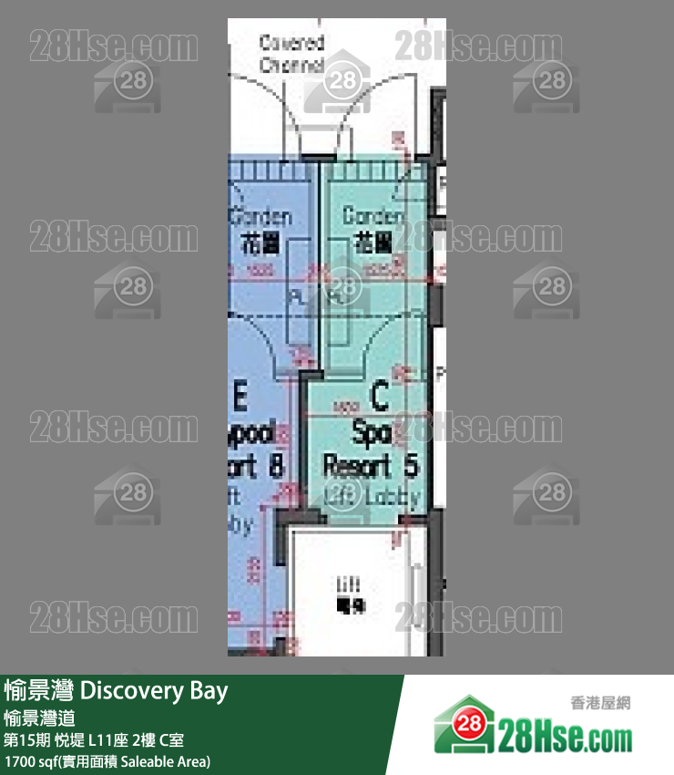 愉景灣 第15期 悅堤L11座2 C室 平面圖