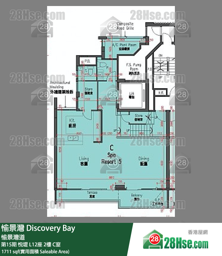 愉景灣 第15期 悅堤L12座2 C室 平面圖