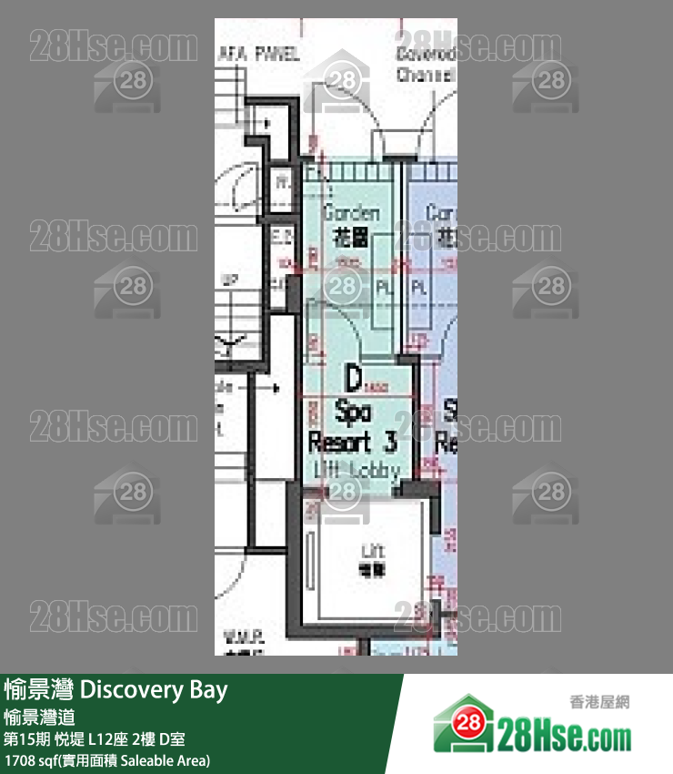 愉景灣 第15期 悅堤L12座2 D室 平面圖