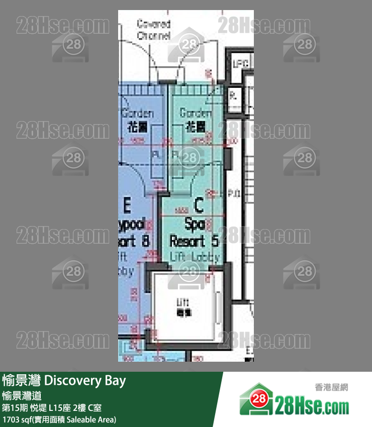 愉景灣 第15期 悅堤L15座2 C室 平面圖