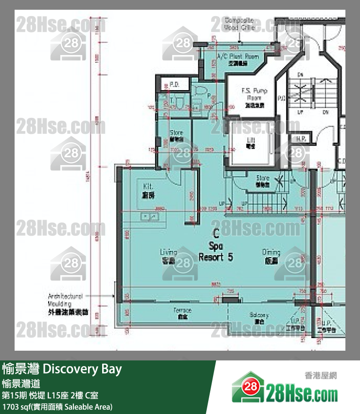 愉景灣 第15期 悅堤L15座2 C室 平面圖