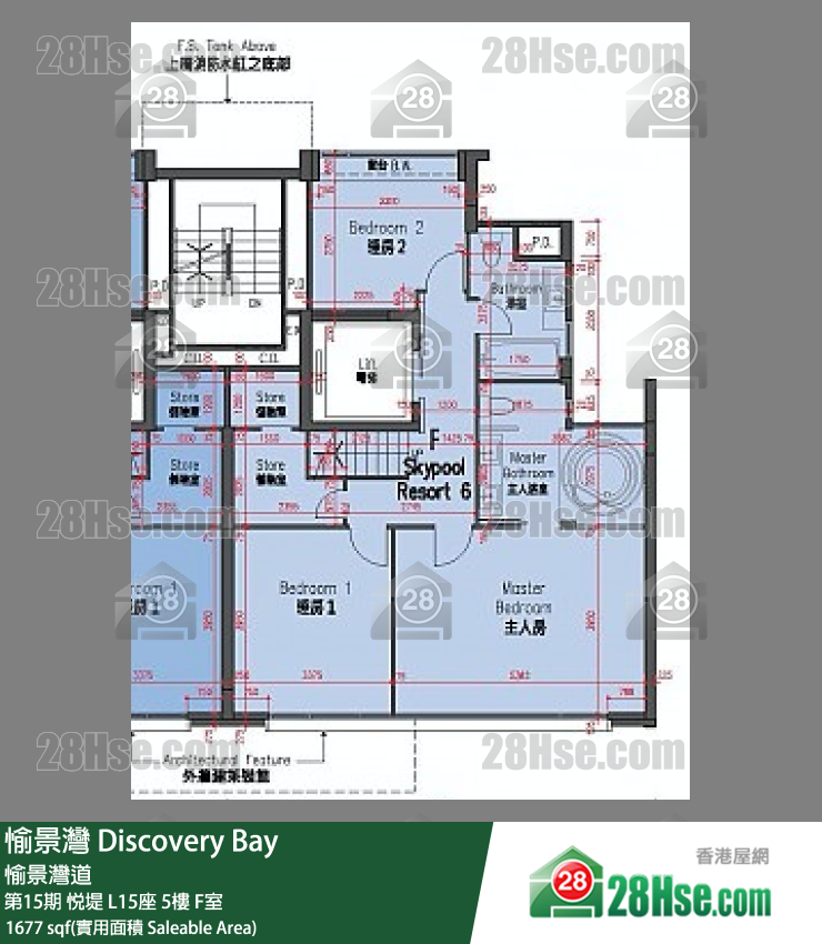 愉景灣 第15期 悅堤L15座5 F室 平面圖