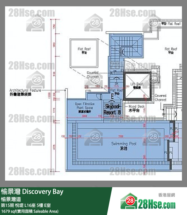 愉景灣 第15期 悅堤L16座5 E室 平面圖