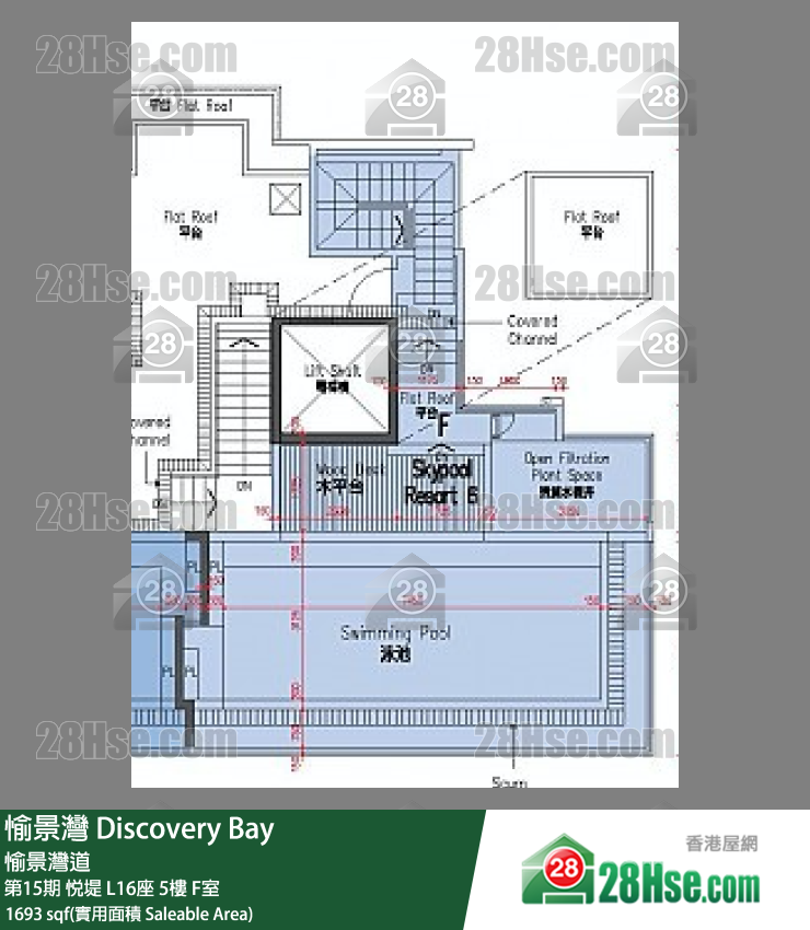 愉景灣 第15期 悅堤L16座5 F室 平面圖