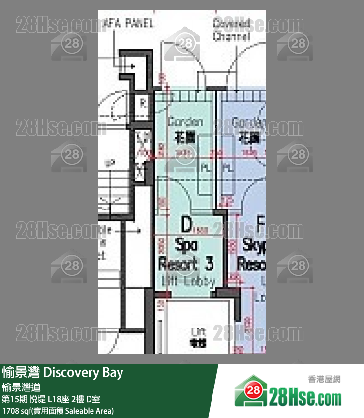 愉景灣 第15期 悅堤L18座2 D室 平面圖