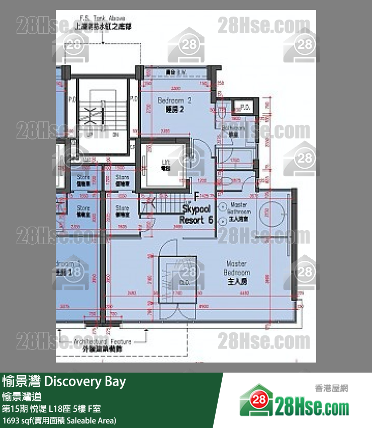 愉景灣 第15期 悅堤L18座5 F室 平面圖