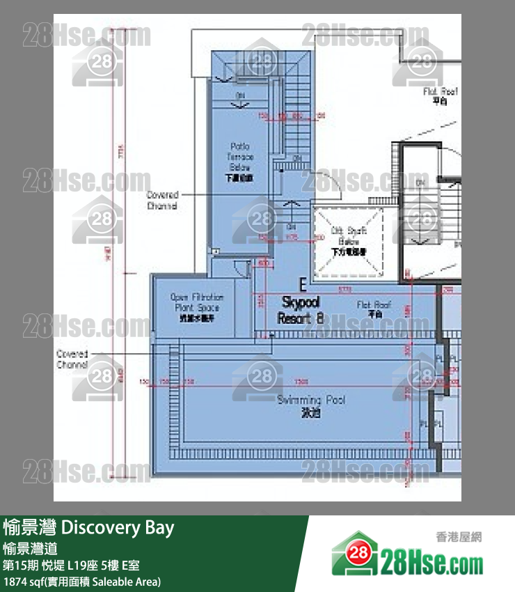 愉景灣 第15期 悅堤L19座5 E室 平面圖