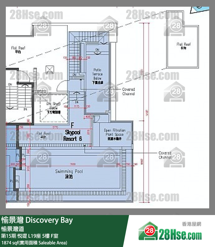愉景灣 第15期 悅堤L19座5 F室 平面圖