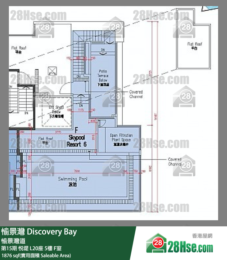 愉景灣 第15期 悅堤L20座5 F室 平面圖