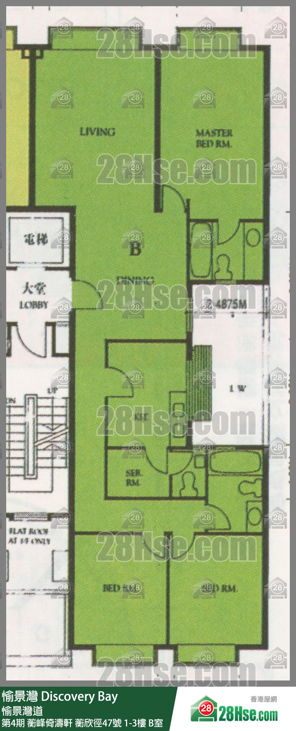 愉景灣 第4期 蘅峰倚濤軒蘅欣徑47號1樓 B室 平面圖