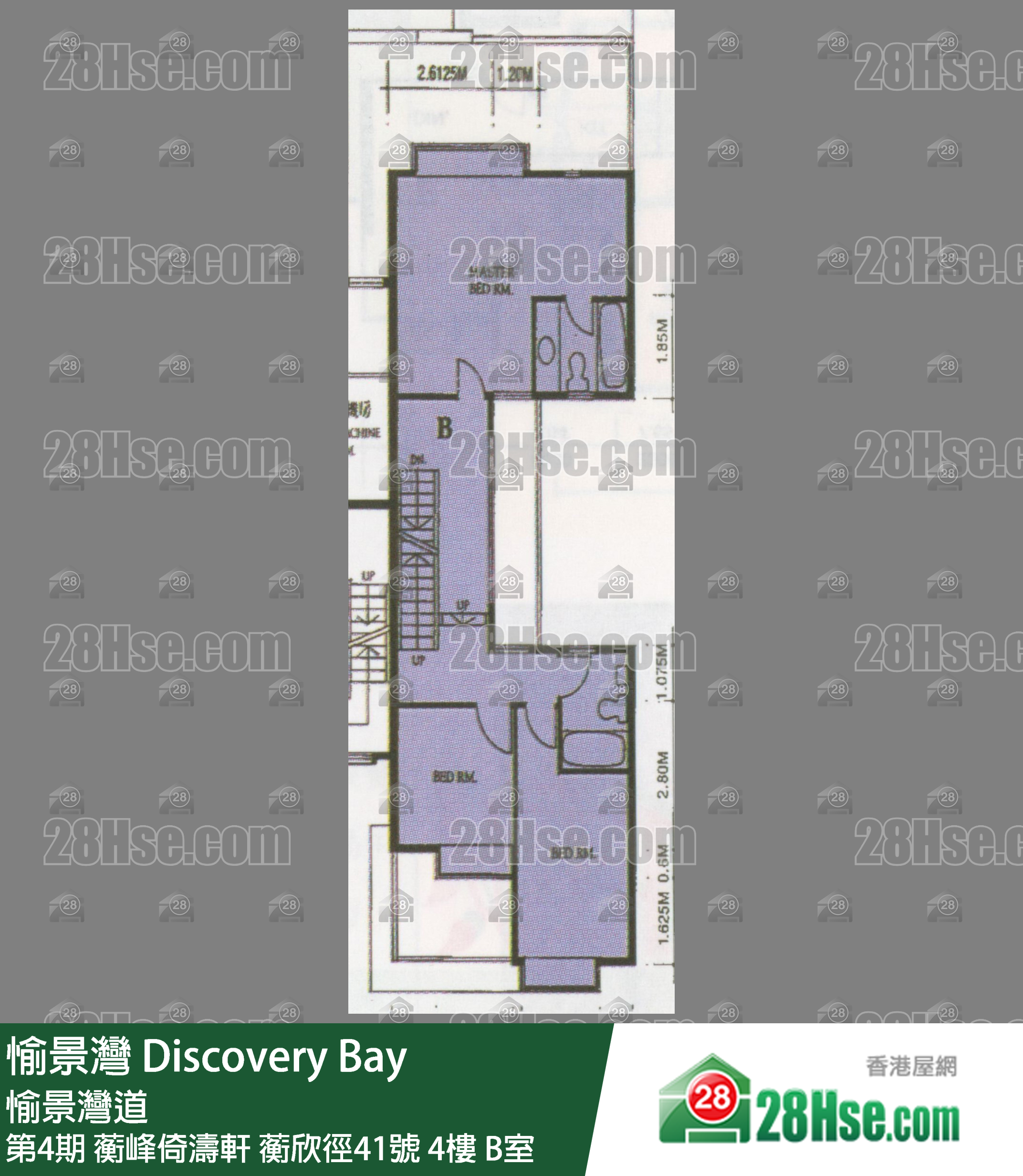 愉景灣 第4期 蘅峰倚濤軒蘅欣徑41號4樓 B室 平面圖