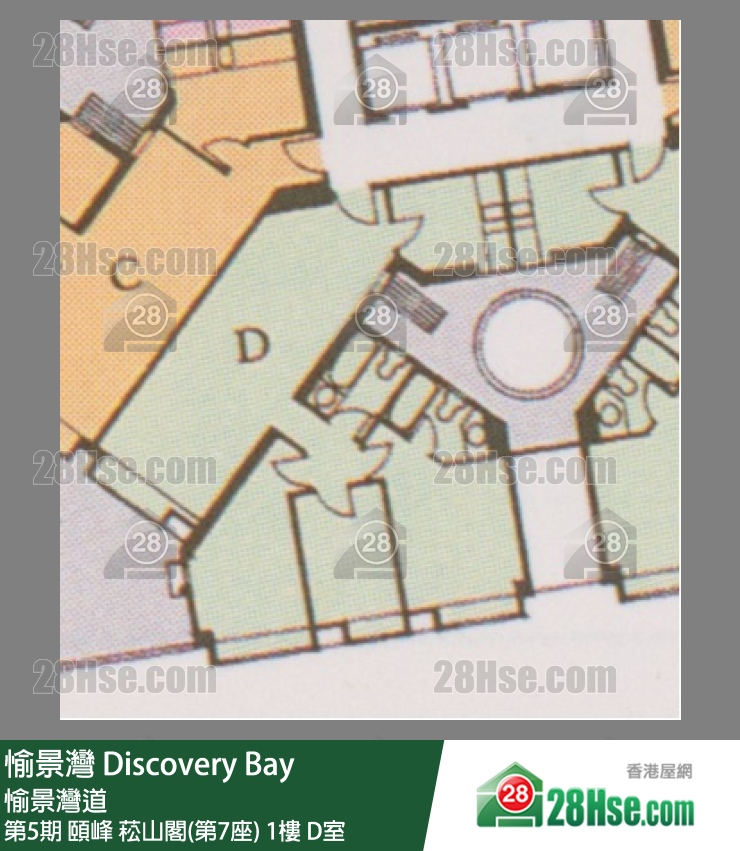 愉景灣 第5期 頤峰菘山閣(第7座)1樓 D室 平面圖