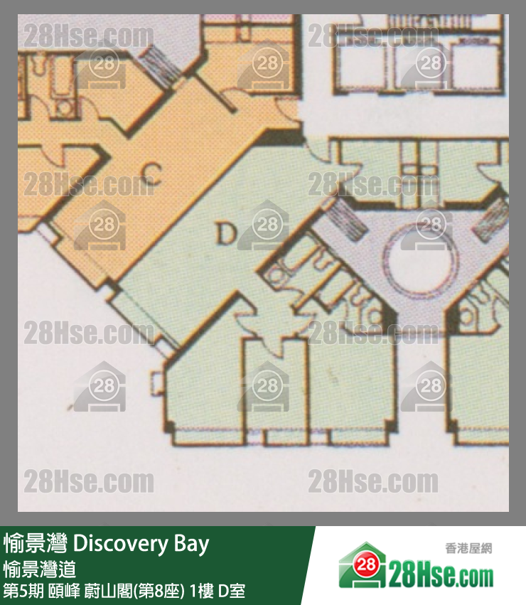 愉景灣 第5期 頤峰蔚山閣(第8座)1樓 D室 平面圖