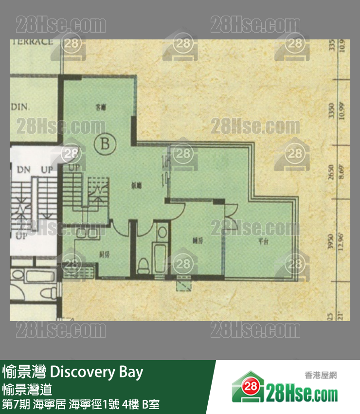 愉景灣 第7期 海寧居海寧徑1號4樓 B室 平面圖