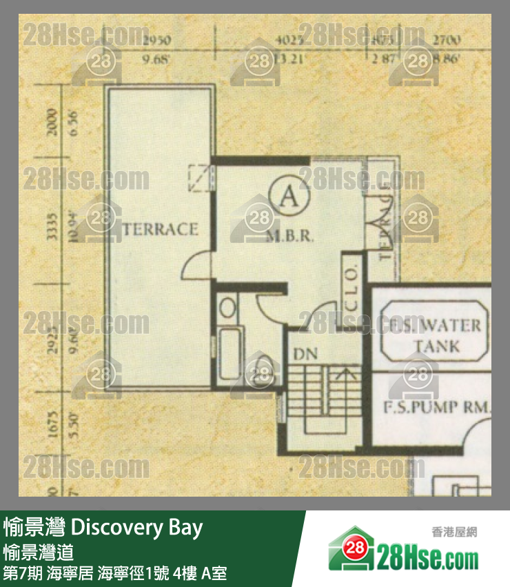愉景灣 第7期 海寧居海寧徑1號4樓 A室 平面圖