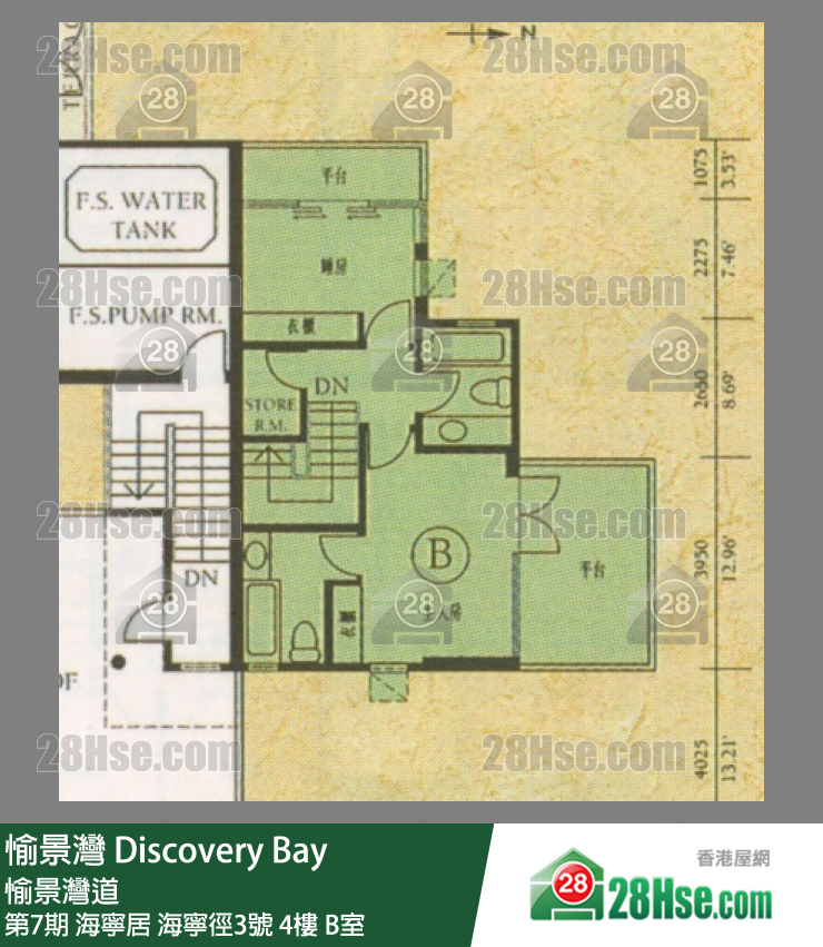 愉景灣 第7期 海寧居海寧徑3號4樓 B室 平面圖