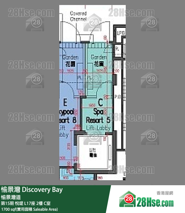 愉景灣 第15期 悅堤L17座2 C室 平面圖
