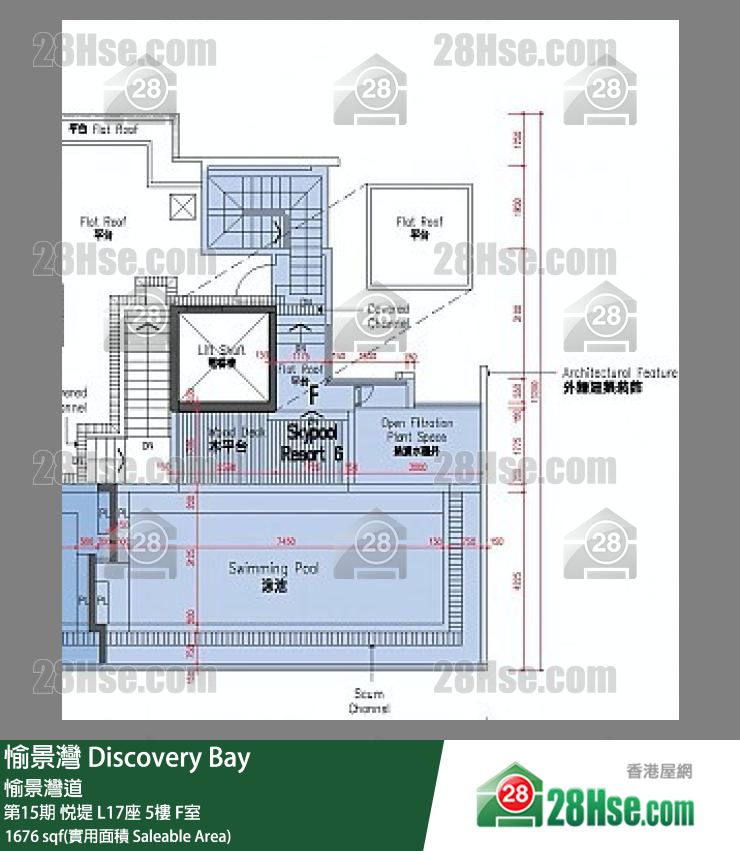 愉景灣 第15期 悅堤L17座5 F室 平面圖