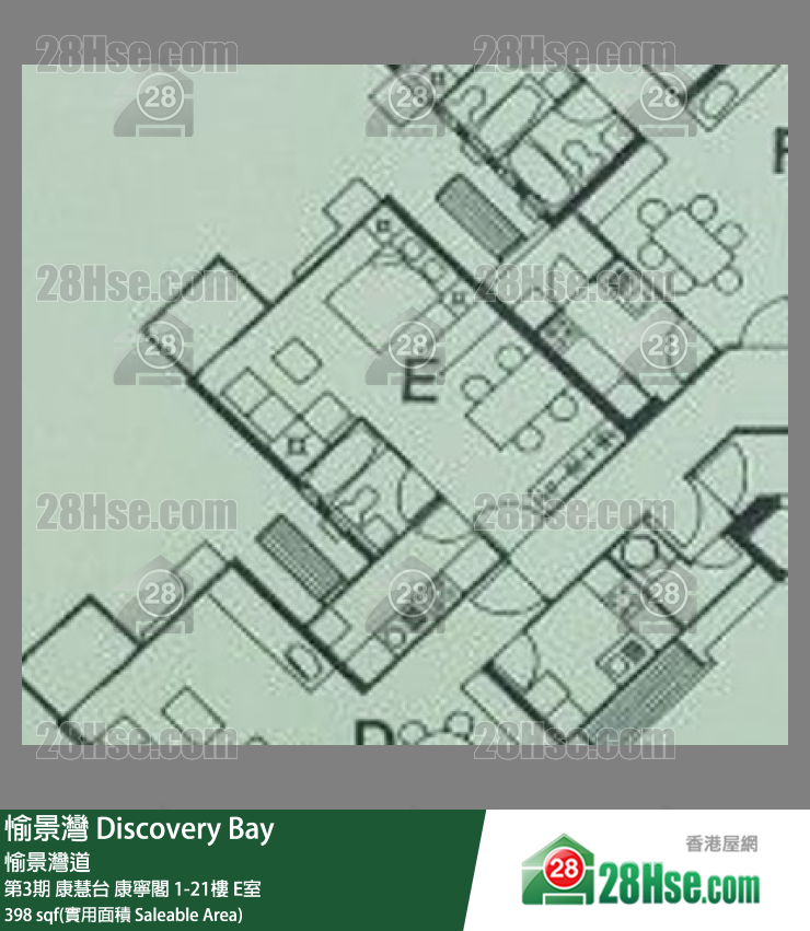 愉景灣 第3期 康慧台康寧閣10樓 E室 平面圖