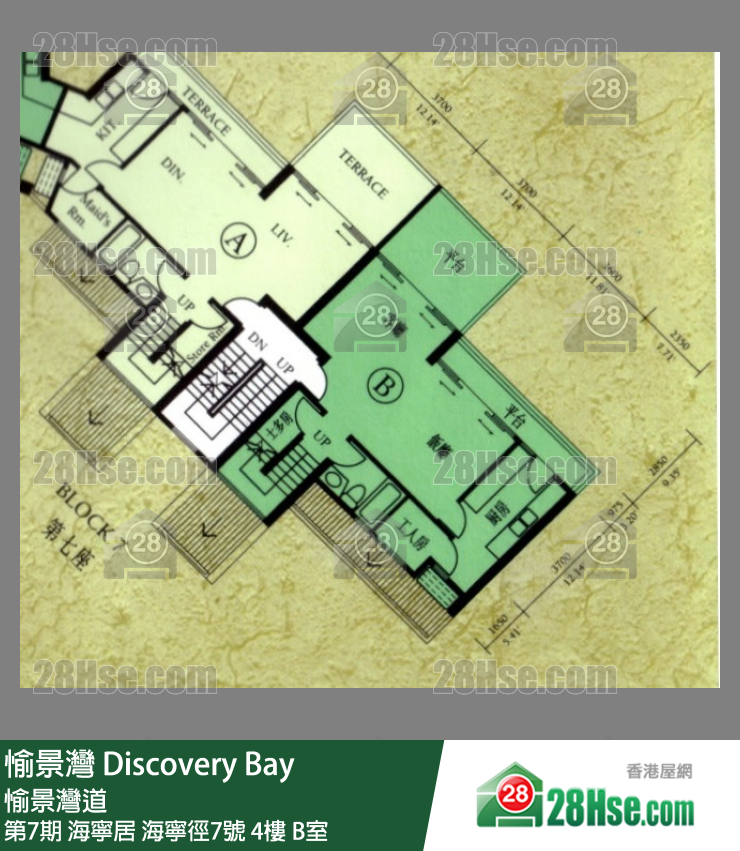 愉景灣 第7期 海寧居海寧徑7號4樓 B室 平面圖
