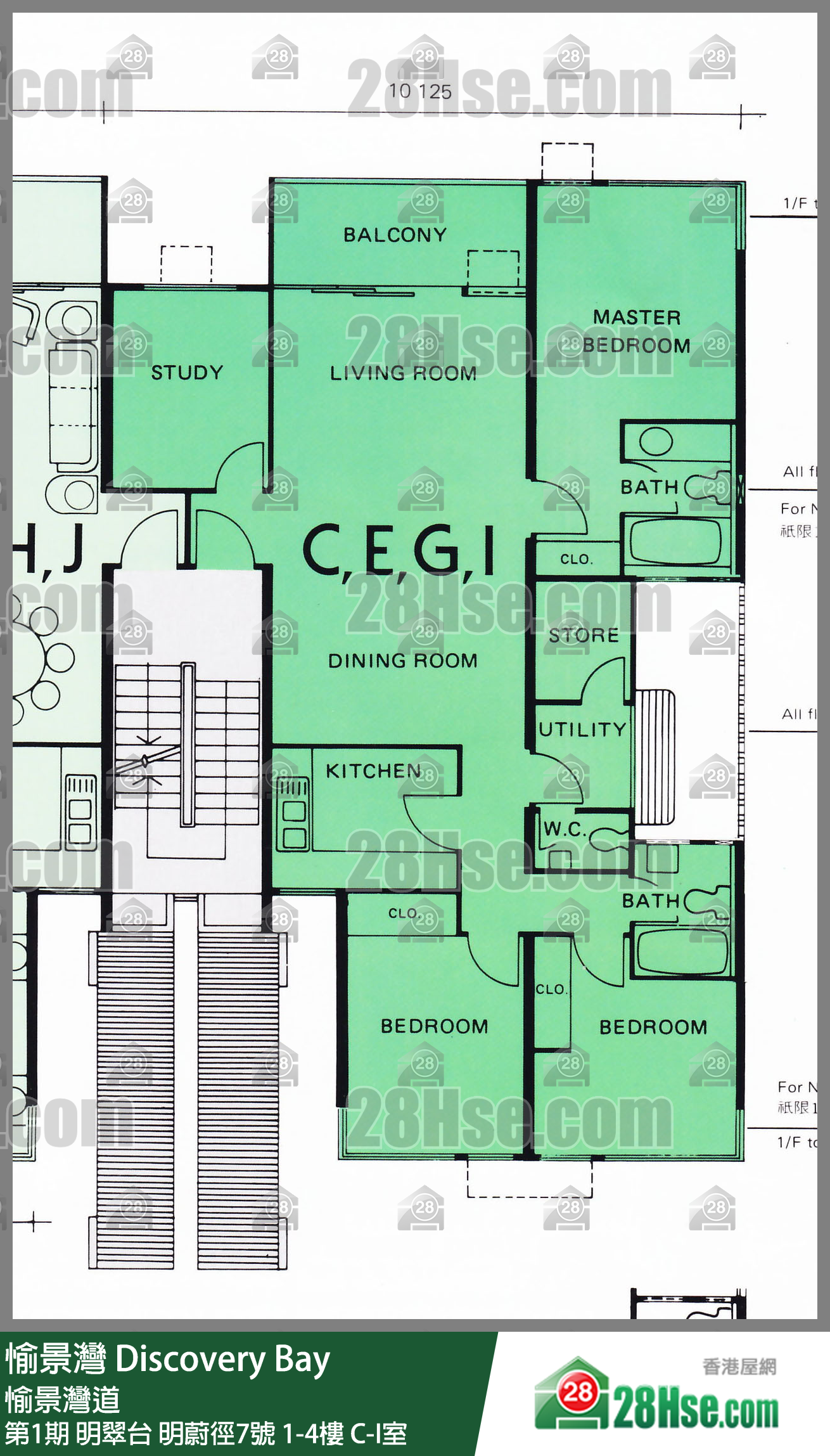 愉景灣 第1期 明翠台明蔚徑7號2樓 C室 平面圖
