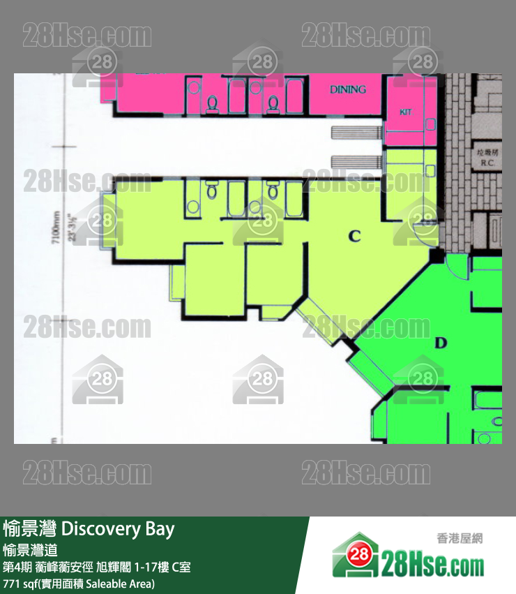 愉景灣 第4期 蘅峰蘅安徑旭輝閣12樓 C室 平面圖