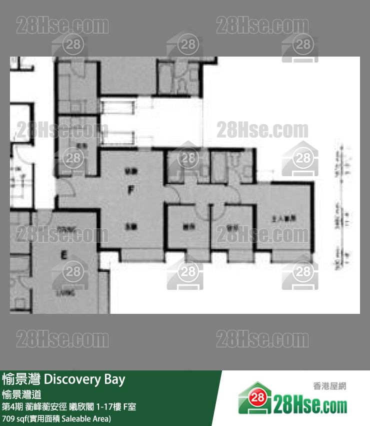 愉景灣 第4期 蘅峰蘅安徑曦欣閣17樓 F室 平面圖