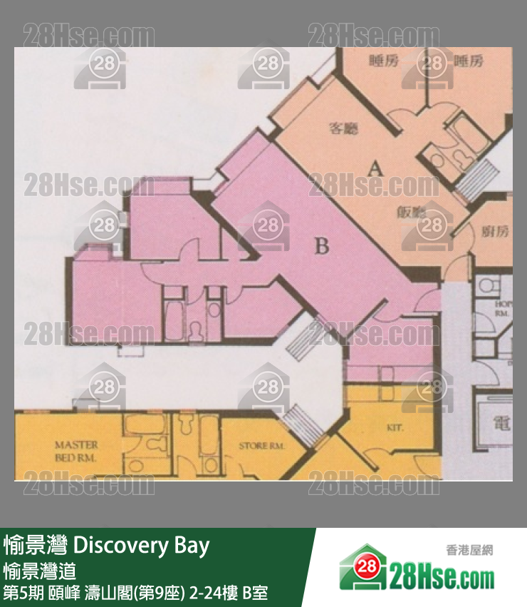 愉景灣 第5期 頤峰濤山閣(第9座)23樓 B室 平面圖