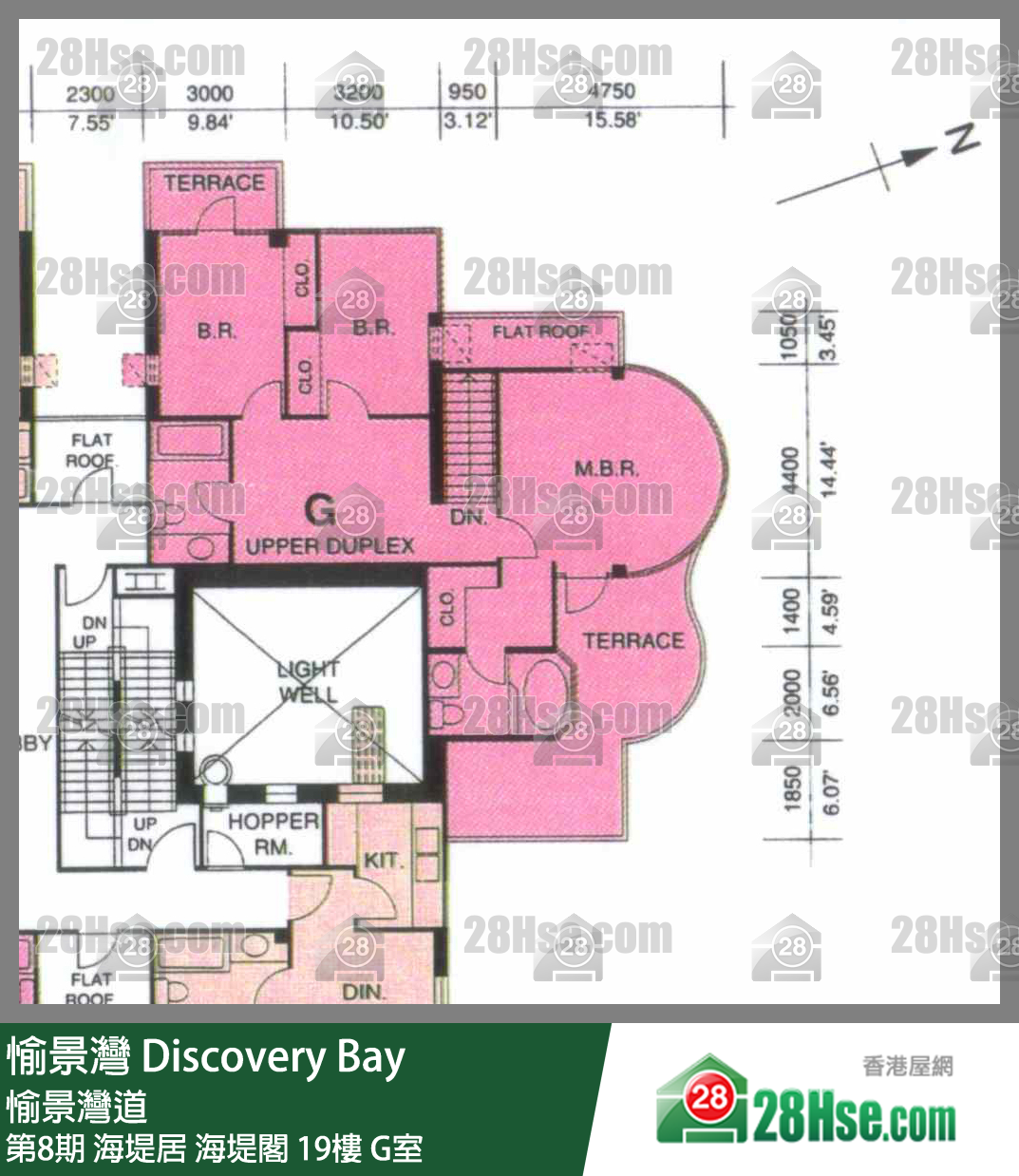愉景灣 第8期 海堤居海堤閣19樓 G室 平面圖
