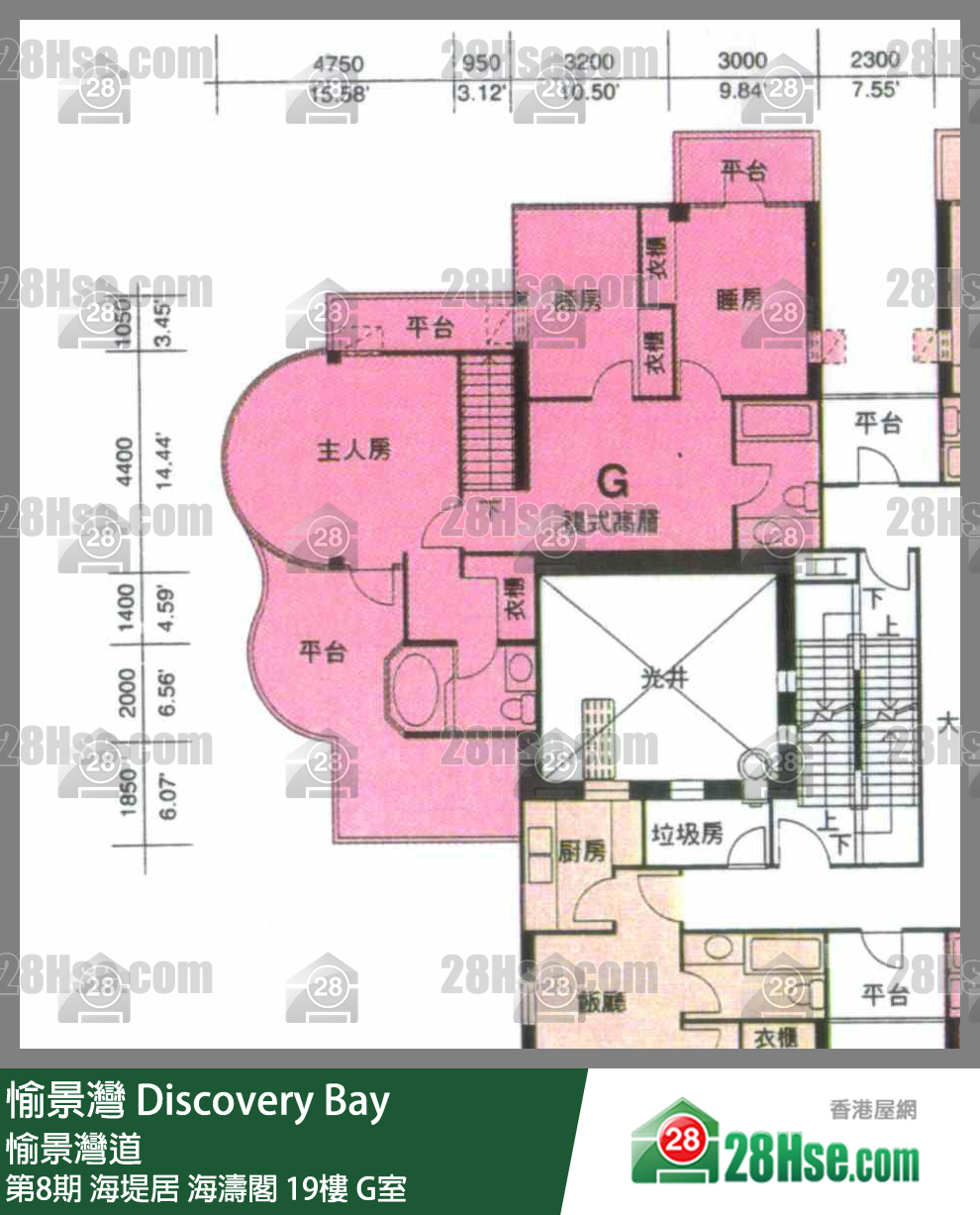 愉景灣 第8期 海堤居海濤閣19樓 G室 平面圖